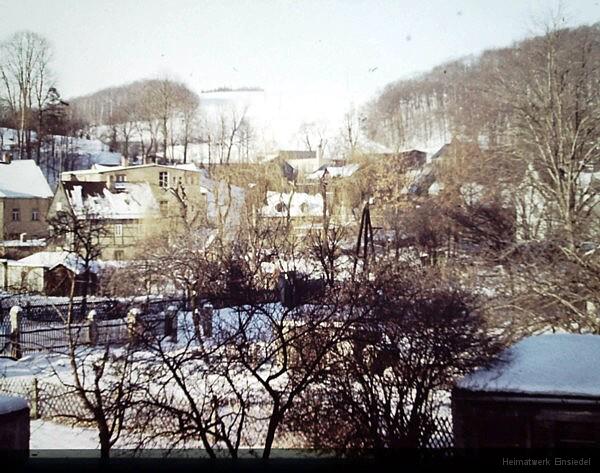 Die Rosenstraße Einsiedel in den 1950er Jahren.