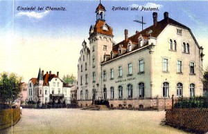 Rathaus Einsiedel Lithografie