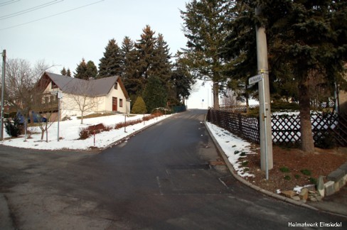 Beginn der Straße Am Naturbad in Einsiedel