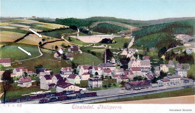 Wegeführung der Bergstraße um 1900