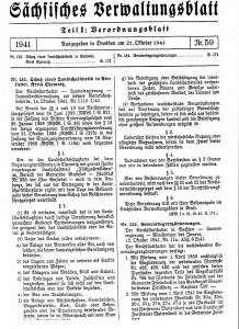 Gesetzblatt vom 21.10.1941