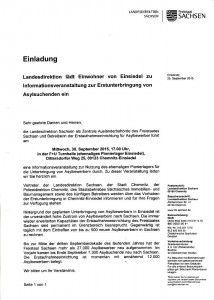 Bürgerversammlung der Landesdirektion 30.09.2015