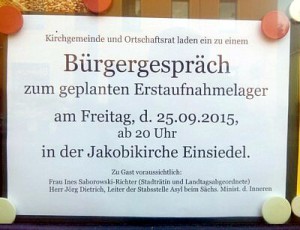 Bürgergespräch Jakobikirche Einsiedel 25.09.15