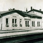 Der Einsiedler Bahnhof vor seiner Zerstörung 1945