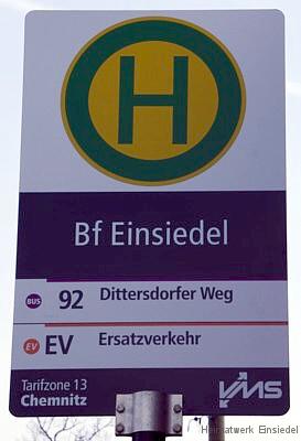 Sonderbuslinie 92 Schild