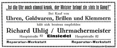 Werbeanzeige Richard Uhlig 1926