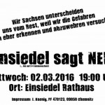 Flyer für Demo am 2.3.2016