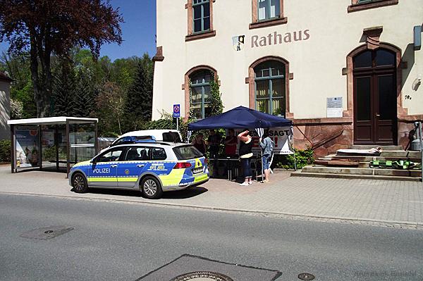 Infostand vorm Rathaus Einsiedel 08.05.16 