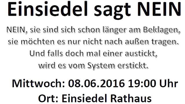 Flyer / Aushang Zur Demo gegen die Asylpolitik, nicht gegen die EAE Einsiedel