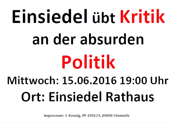 Protest gegen die Asylpolitik, nicht gegen die EAE Einsiedel