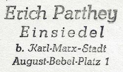 Stempel Erich Parthey