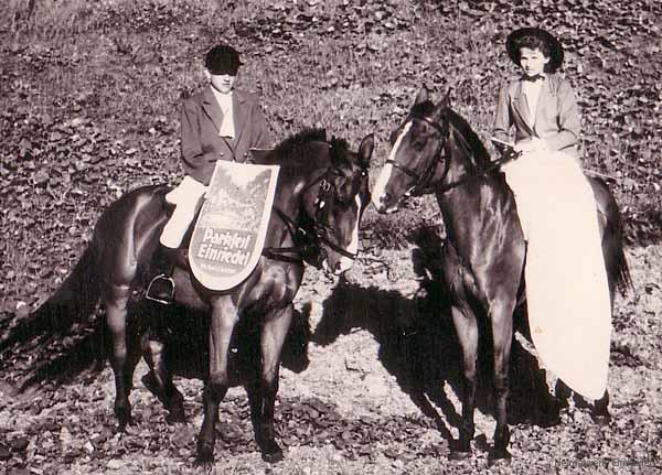 Reklamereiter Parkfest Einsiedel 1957