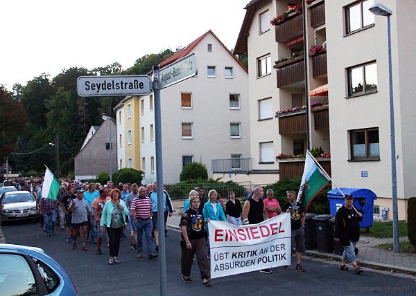 Demo in Einsiedel auf der Seydelstraße 31.08.16
