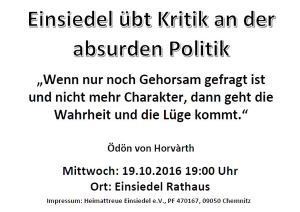 Flyer Demo Einsiedel 19.10.16