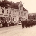 Feuerwehrumzug Einsiedel 1930er Jahre.