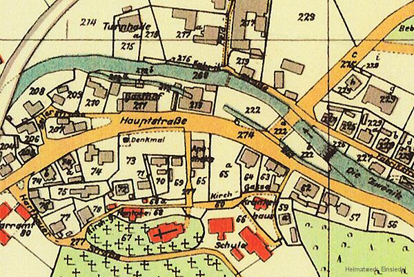 Kartenausschnitt Einsiedel 1920er Jahre