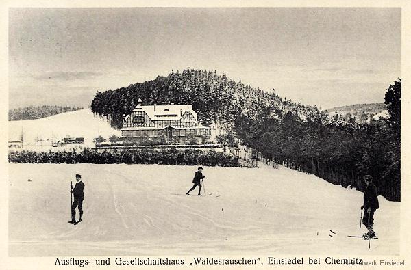 Winter am Etablissement Waldesrauschen in Einsiedel.