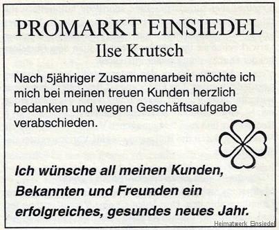 Pro-Markt Einsiedel schließt