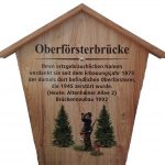 Hinweisschild Oberförsterbrücke Einsiedel