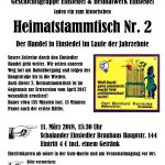 Heimatstammtisch Einsiedel Nr. 2 am 11.03.2018