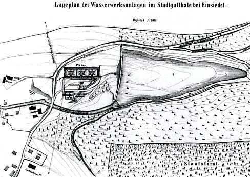 Lageplan Stausee und Filteranlagen