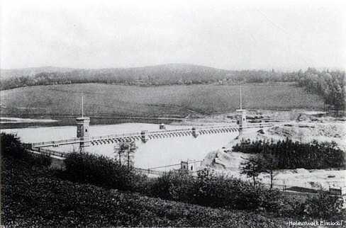 Talsperre Einsiedel eines der ersten Fotos 1894