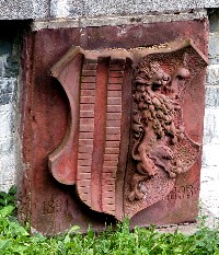 Chemnitzer Stadtwappen an der Staumauer der Talsperre Einsiedel