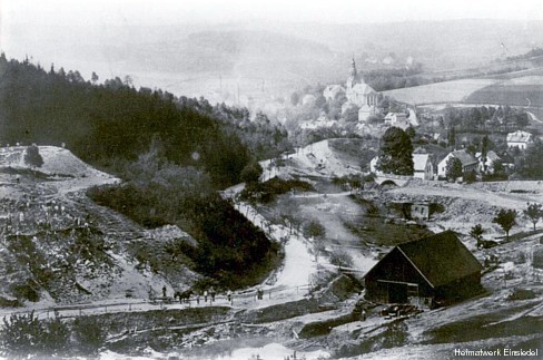 Vor dem Bau der Einsiedler Talsperre