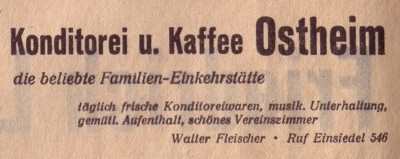 Ostheim Einsiedel Pächter Walter Fleischer