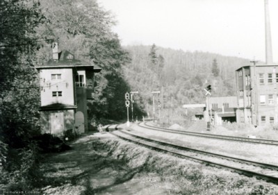 Stellwerk 1 in Einsiedel 1984