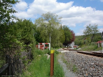 Bahnübergang Schrebergartenweg Einsiedel 2005