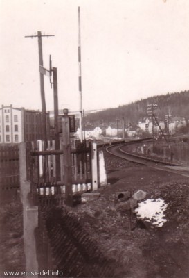Bahnübergang Schrebergartenweg Einsiedel vor 1945
