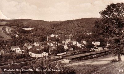Postkarte Bahnhof Einsiedel 1934