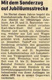 Artikel Freie Presse 05.08.1975
