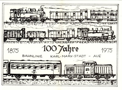 100 Jahre Strecke Chemnitz - Aue, Schmuckpostkarte