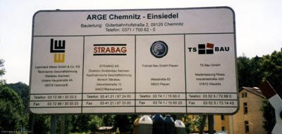 Auftragnehmertafel