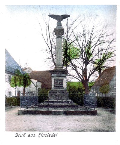 Kriegerdenkmal Einsiedel Lithografie