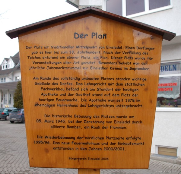 Der Plan - Schild des Bürgervereins Einsiedel