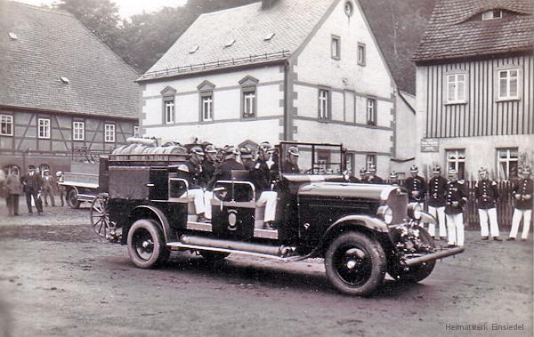Feuerwehr Einsiedel auf dem Plan. Die 1930er Jahre.