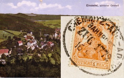 Postkarte Bahnpost