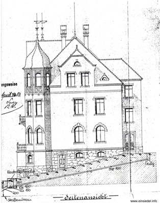 Bauzeichnung 1903 Süd