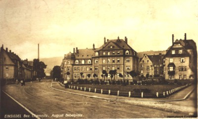 Postkarte August-Bebel-Platz