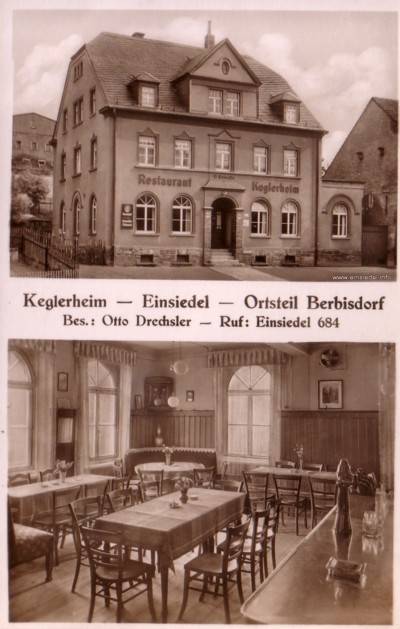 Postkarte 2er Ansicht Keglerheim Berbisdorf