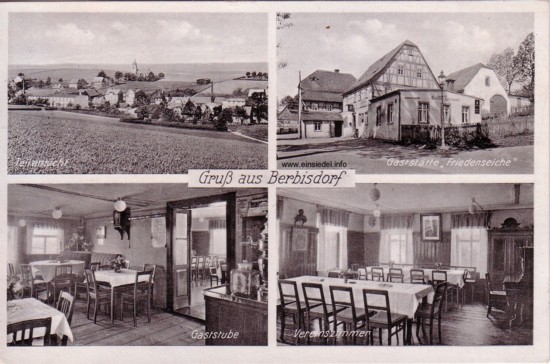 Gasthaus zur Friedenseiche Postkarte 1941