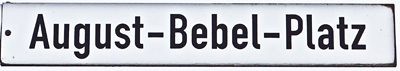 Straßenschild August-Bebel-Platz