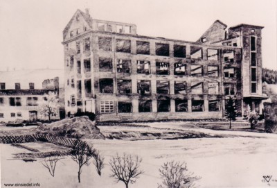 Ruine Wehner & Rudolph Einsiedel, Zeichnung Walter Viertel 1946