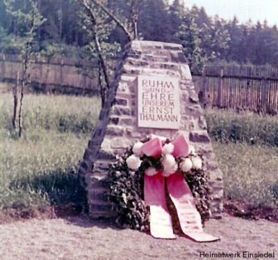 Gedenkstein für Ernst Thälmann im Pionierlager Einsiedel