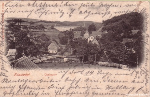 Blick vom Rathaus auf die Uferstraße um 1903