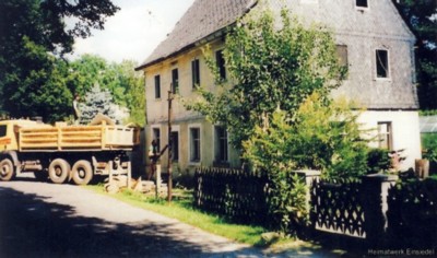 Abriss des Gebäudes Lindenstraße 1 in Einsiedel 1996