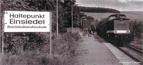 Haltepunkt Berufschule 8. Mai Einsiedel um 1980